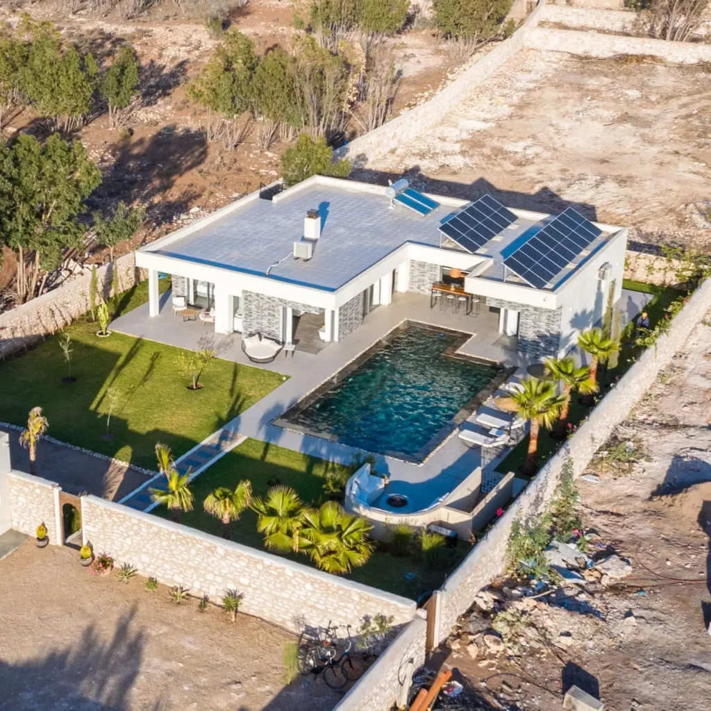 Vue aérienne villa de luxe Dar Pitxi à Essaouira